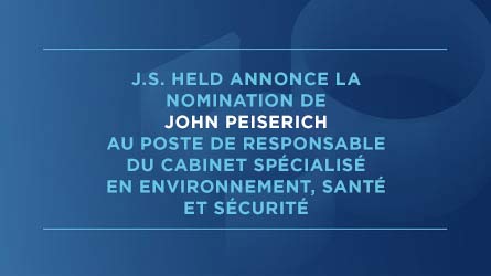 Un expert en stratégie de conformité et risque environnemental nommé à la direction de J.S. Held