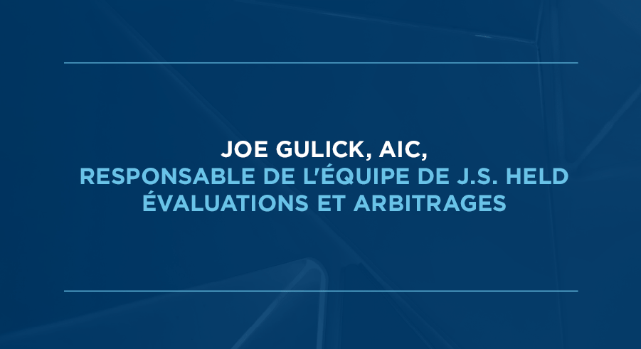 JOE GULICK, AIC | RESPONSABLE DU SERVICE DES ÉVALUATIONS