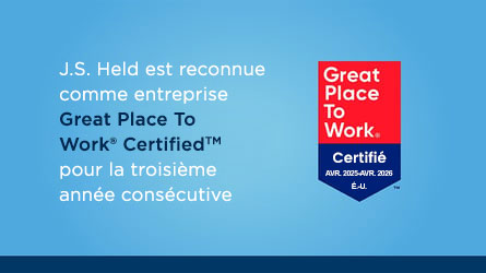 J.S. Held reçoit la certification Great Place To Work®.
