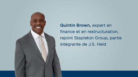 Un conseiller agréé en insolvabilité et restructuration et expert-comptable agréé rejoint Stapleton Group, une entité de J.S. Held
