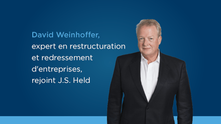 David Weinhoffer, expert chevronné en redressement et restructuration, rejoint J.S. Held