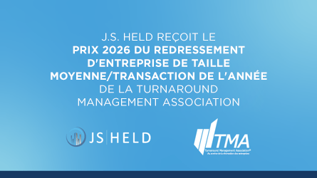 J.S. Held récompensée pour son soutien dans la restructuration de Century Mining – Redressement d'entreprise de taille moyenne/Transaction de l'année 2026 de TMA