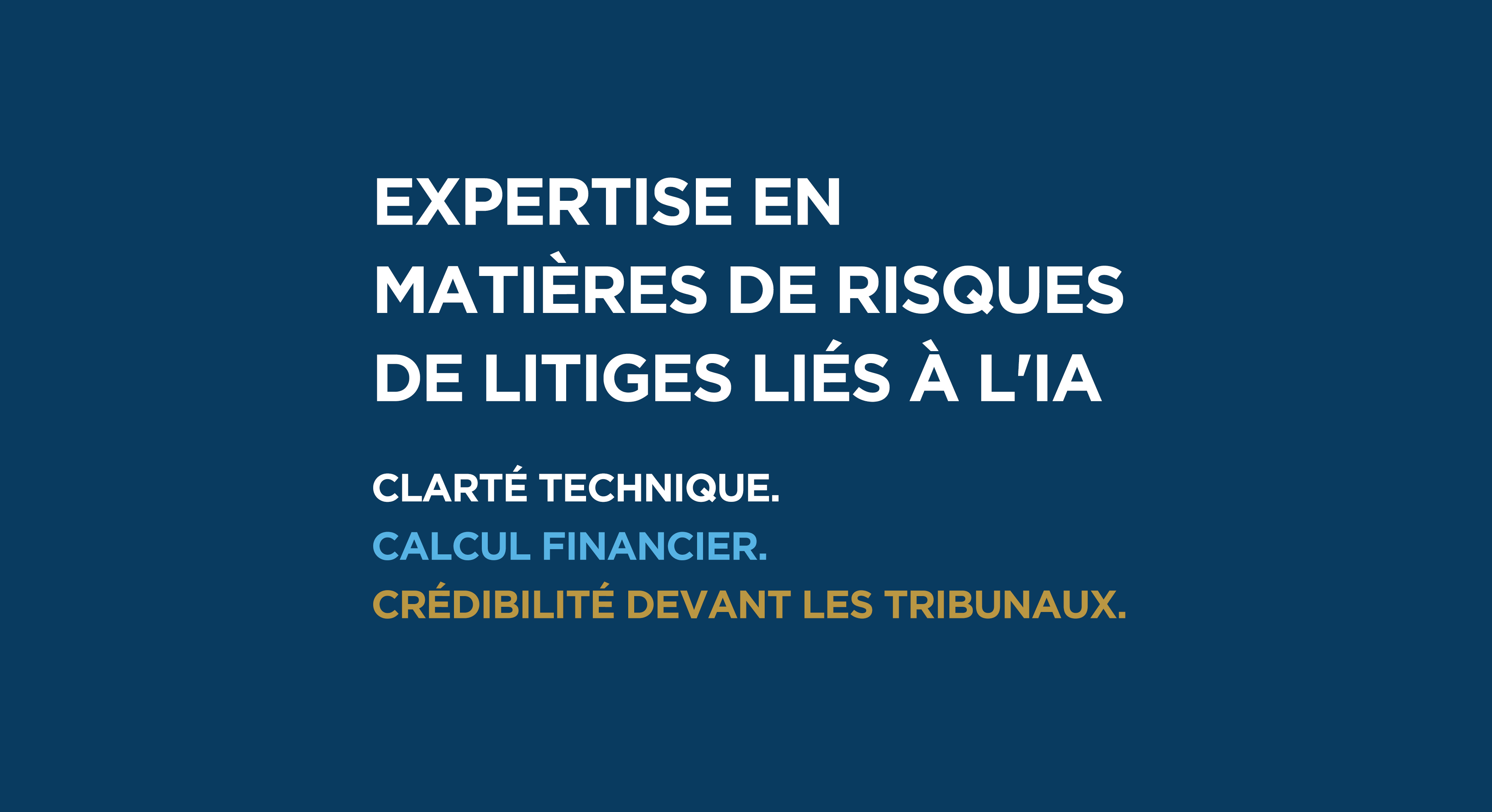 Expertise en matière de litiges liés à l'intelligence artificielle (IA)